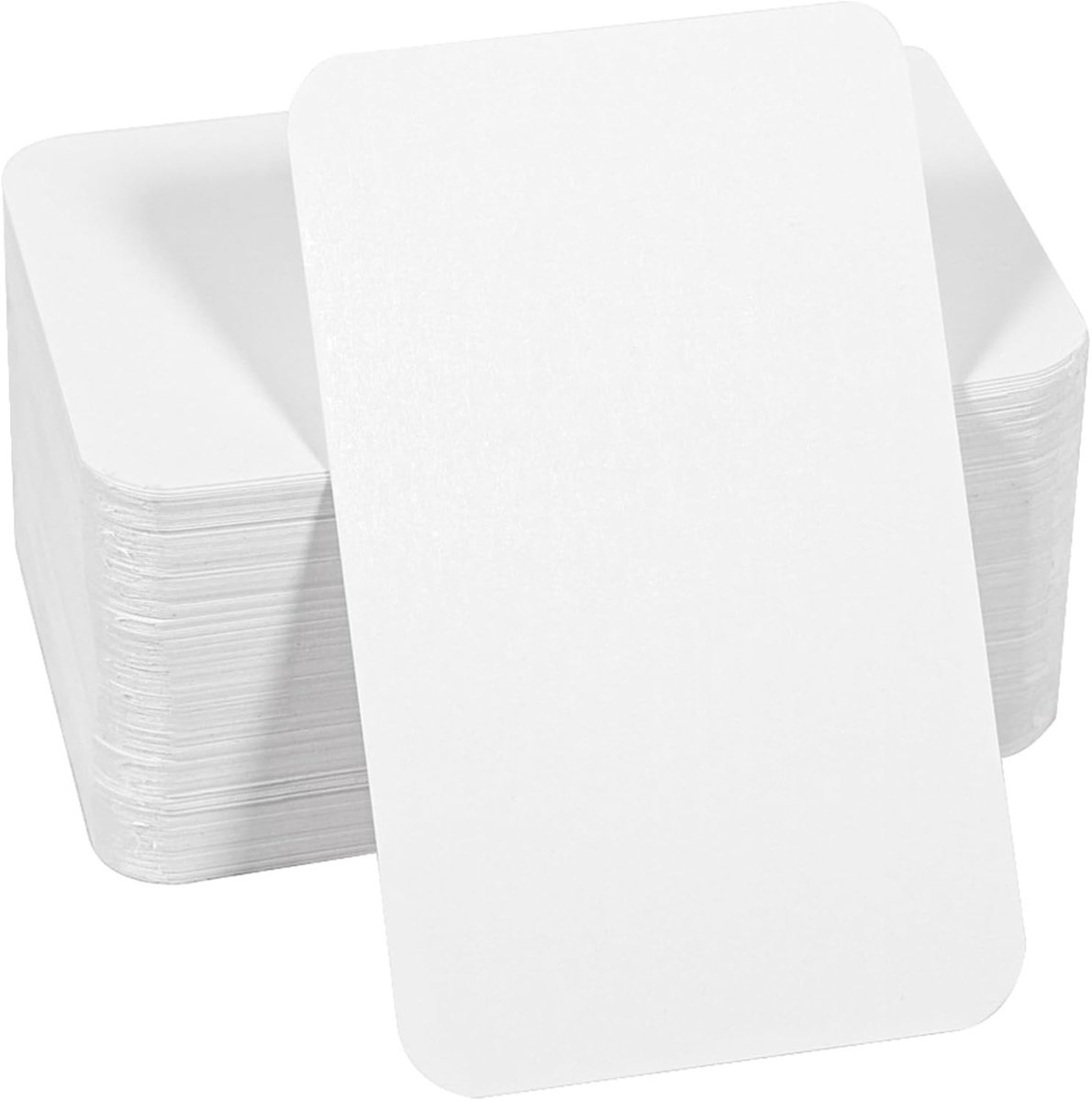 Set van 200 Lege Kaarten 9 x 5 cm voor DIY, Schoolprojecten en Woordenschat Oefeningen, Gemaakt van Wit Kraftpapier