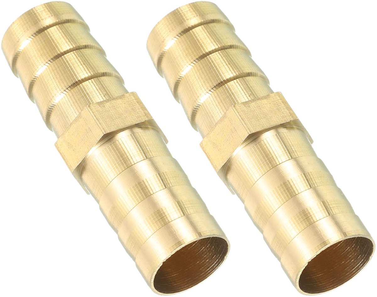 Slangaansluiting rechte connector 1/2" ID - messing - voor water- brandstof- en luchtslangen - betrouwbare koppeling - ShopVlot