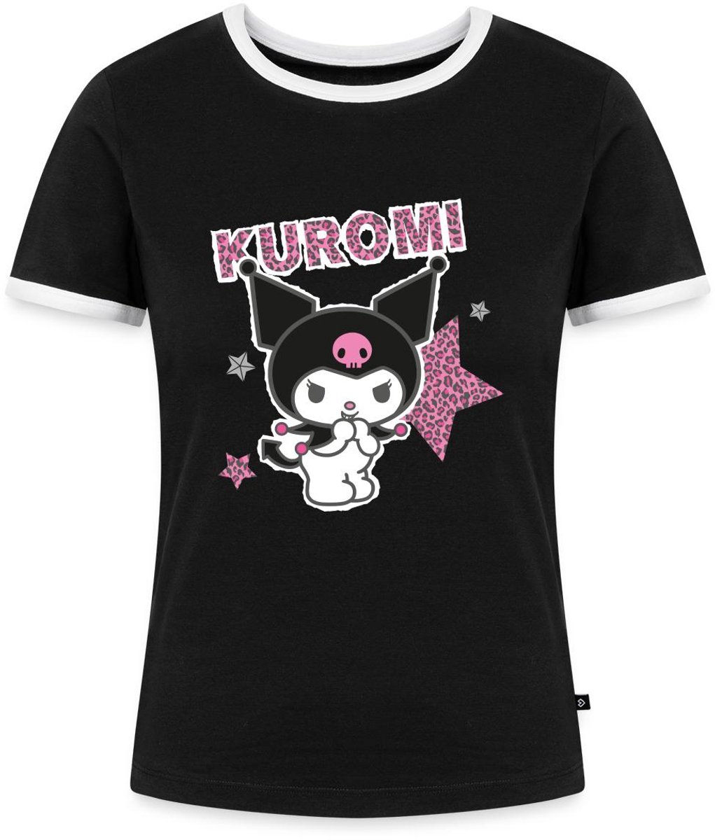 Kuromi Met Letters En Sterren In Leeuwstijl Vrouwen Contrast Shirt