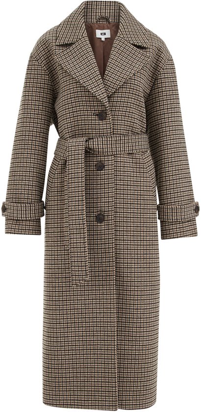 WE Fashion Dames jas van wolmix met print