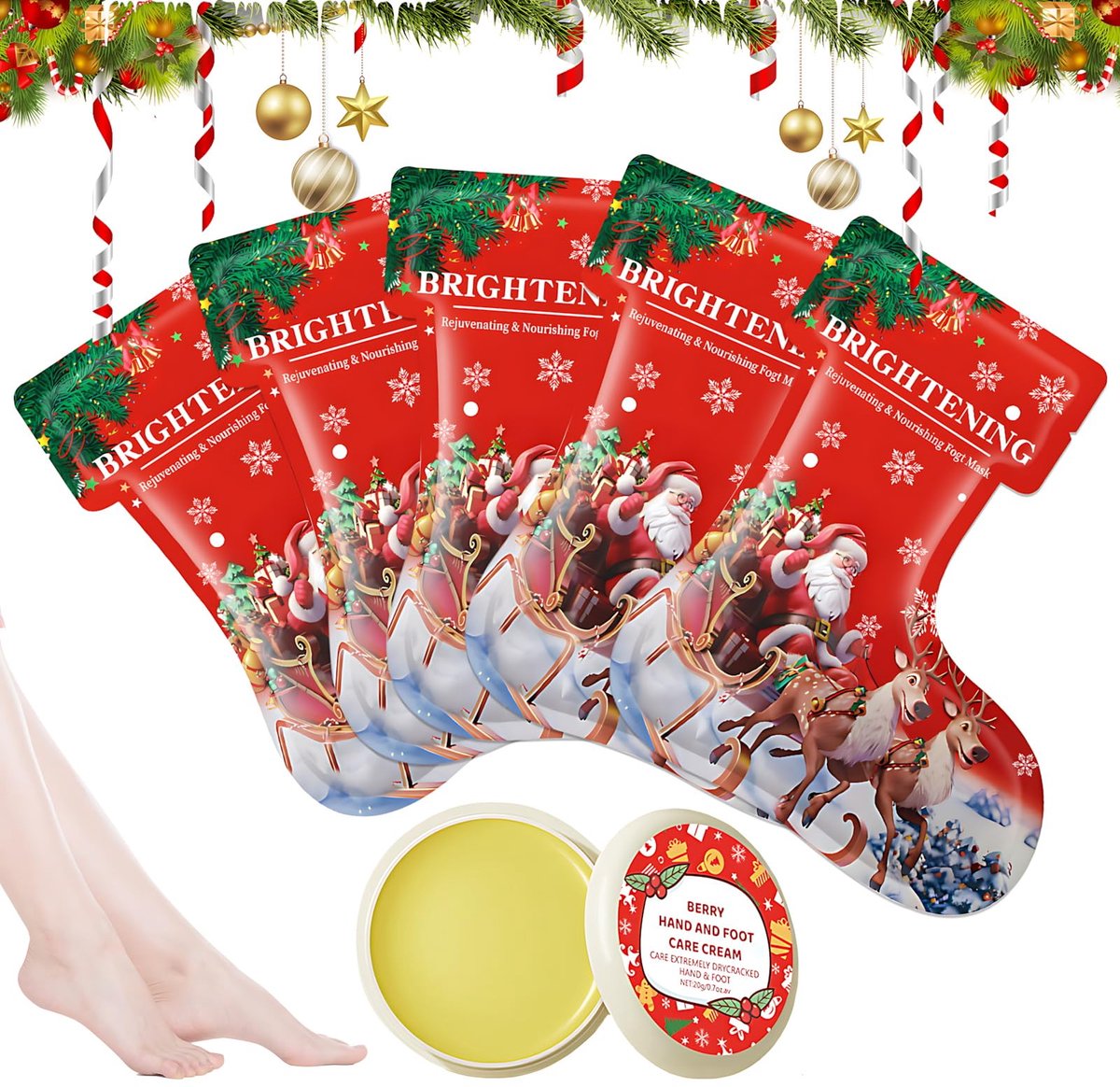 Voetmasker voor eeltverwijdering - Eeltsokken met voetboter - Natuurlijk zachte voetverzorging - Perfect kerstcadeau - ShopVlot
