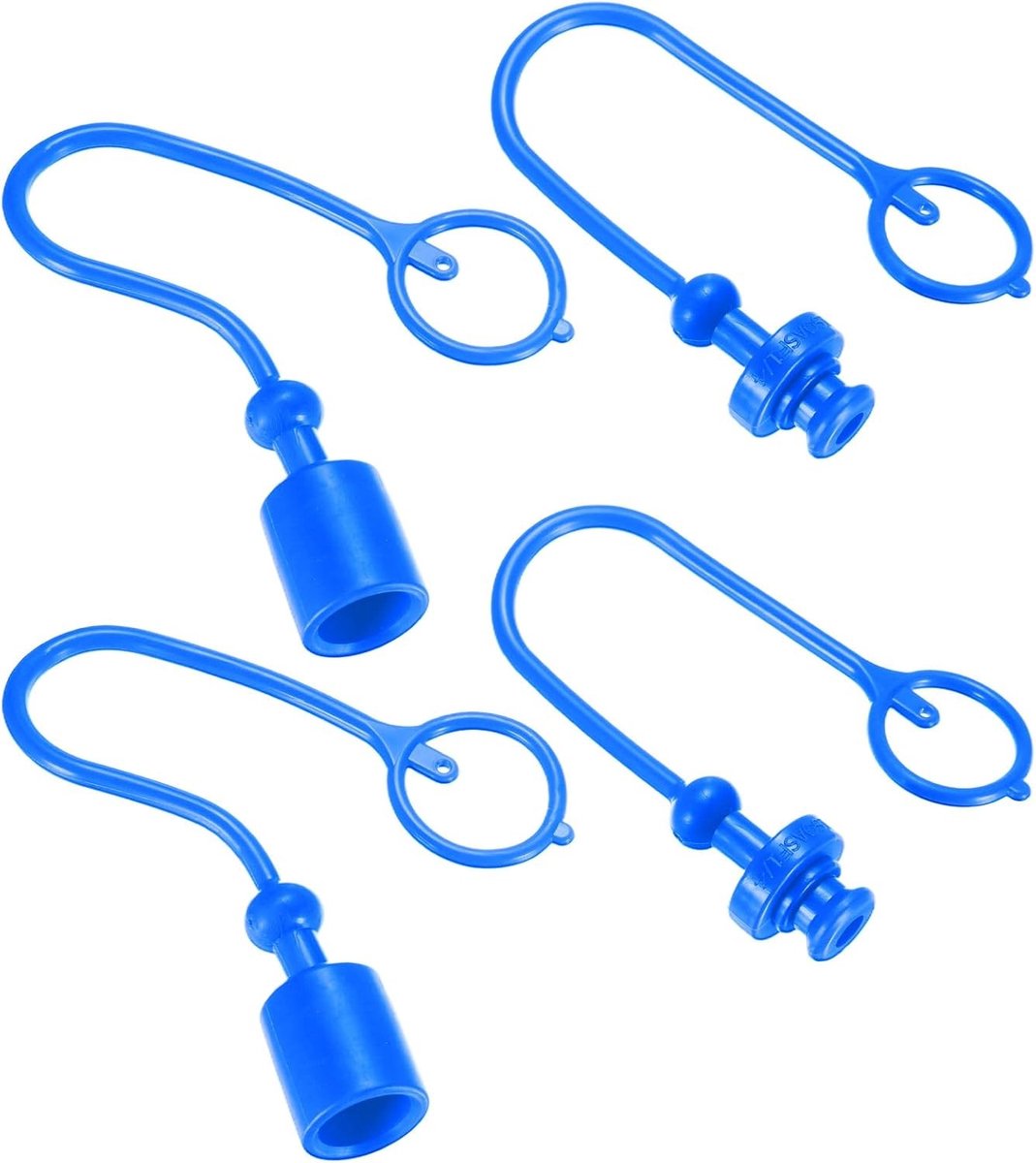 Set van 2 Hydraulische Koppeling Stofkappen en Vrouwelijke Plug Covers 1/2 ISO-B PVC Rubber met Retentiering voor Snel Verbindende Poortafdekkingen en Fittingen