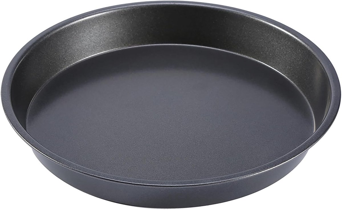 Ronde Pizzapan van Koolstofstaal 23x23x4,9 Inch - Antiaanbak Bakplaat voor Magnetron en Taartbakken