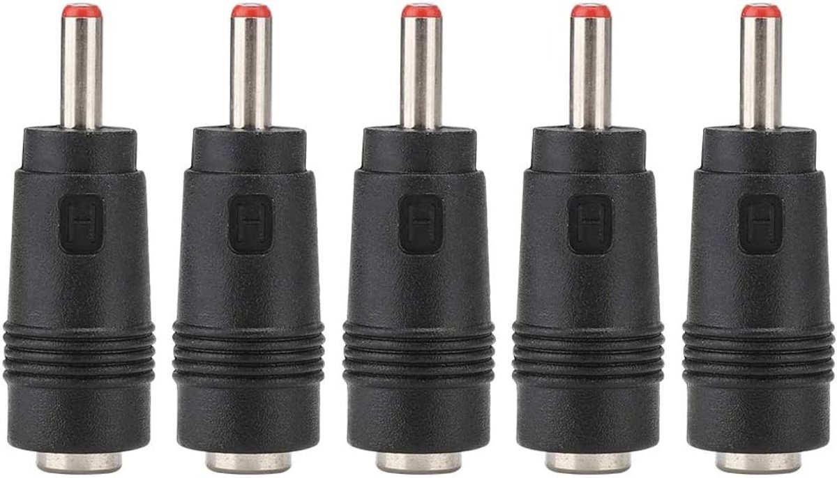 DC Current Adjuster Plug - 5 Stuks, 5.5 x 2.1 mm & 3.5 x 1.35 mm DC Adapter voor Router, Inverter en Opladers