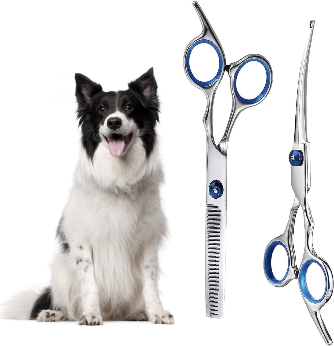 XoeLLe Set van 2 professionele trimscharen voor honden en katten met ronde veiligheidstips - ShopVlot