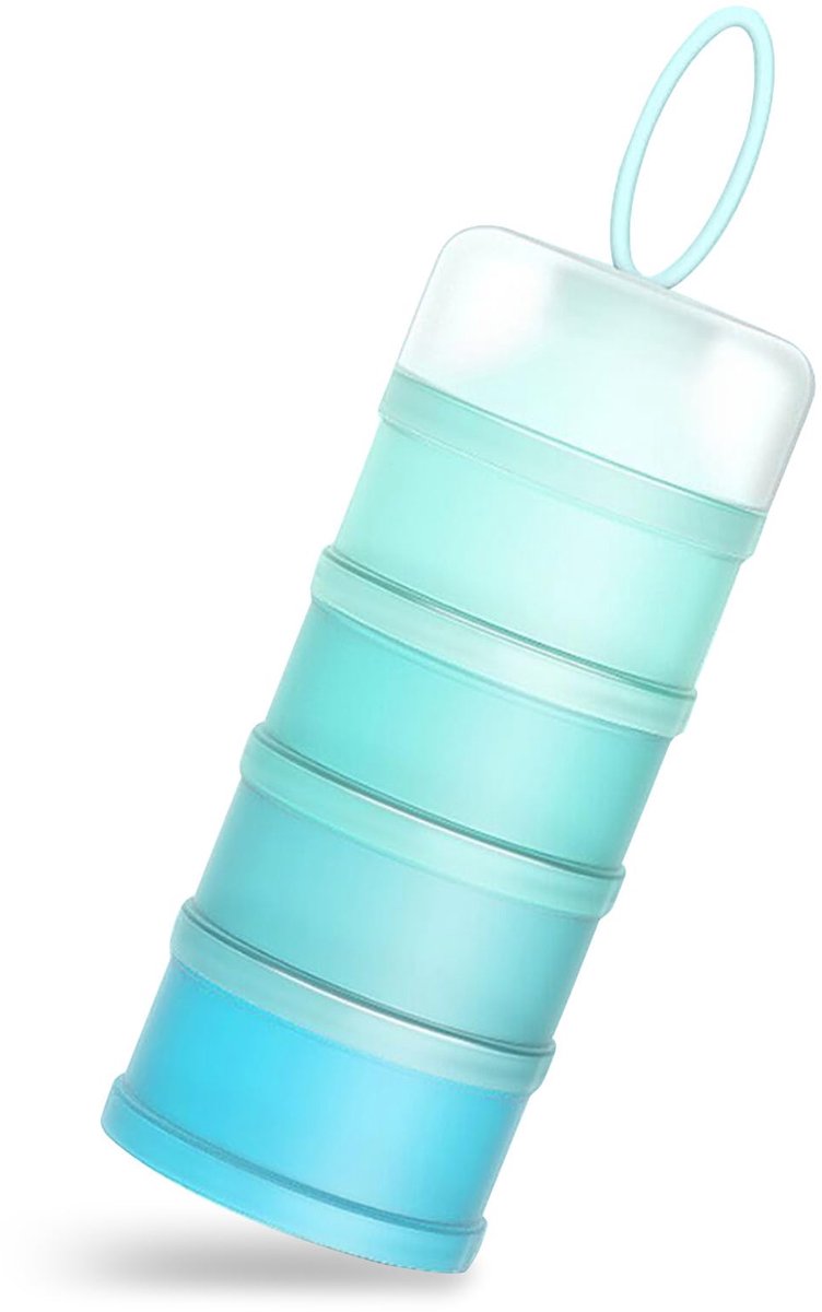 Queta Melkpoeder portioneerder zuigelingsmelk poederdispenser, 480 ml stapelbare babyvoeding, 4 lagen draagbare - ShopVlot