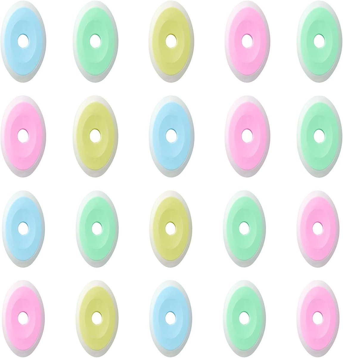 20 Stuks Uitveegbare Gum, Praktische Siliconen Gummen voor Schrijven en Tekenen, Ideaal voor Studenten en Schoolgebruik