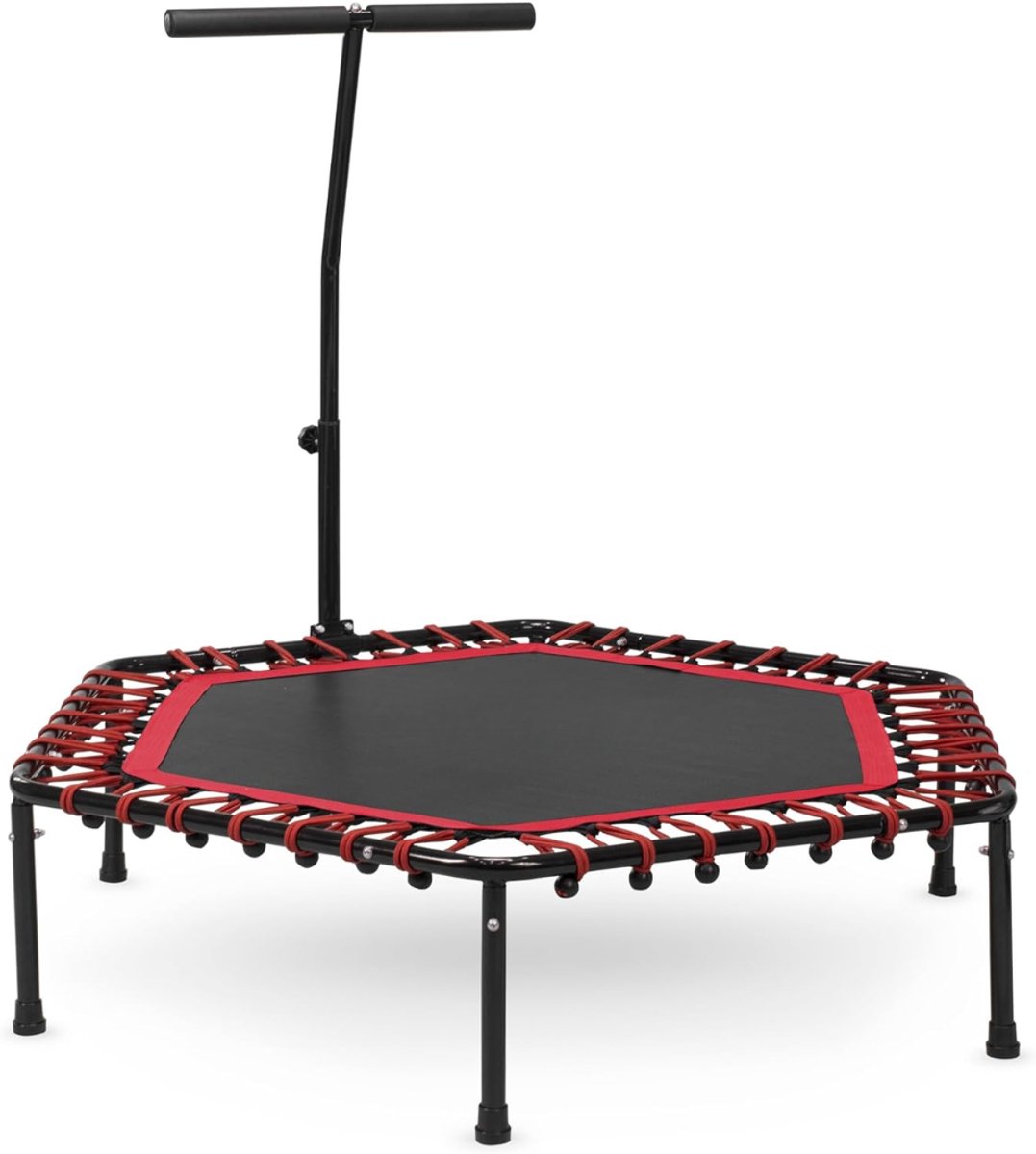Allvia® Fitness Trampoline - Sporttrampoline Fitness - Sporttrampoline - Rood - 127cm x 127cm x 30cm