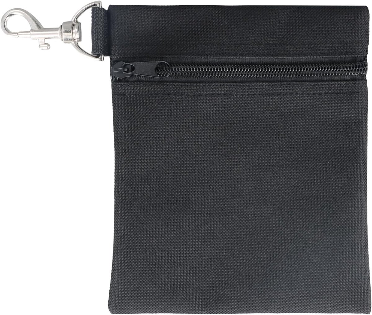 Golf Tee Tas met Rits, Golfbal Opbergzak en Accessoire Handtas, Ideaal voor Golfbenodigdheden en Waardevolle Spullen, Inclusief Metalen Kreeftsluiter en Handige Opbergruimte