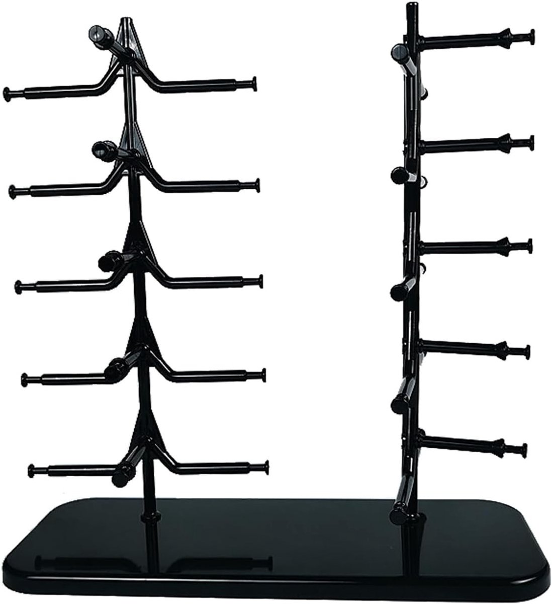 Praktische Zonnebrilhouder voor 10 Brillen, Ideaal voor Organisatie en Bescherming, Zwart Design