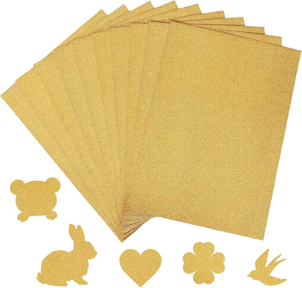 Glitterpapier voor Creatieve Projecten, 10 Vellen A4, 170 g, Perfect voor DIY Kaarten, Scrapbooking en Knutselen