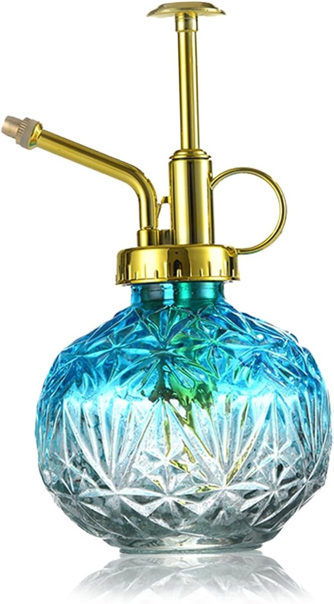 Retro Gegraveerde Plantenspuit van 240 ml, Drukspuit voor Binnen en Buiten, Ideaal voor Balkon en Tuinplanten