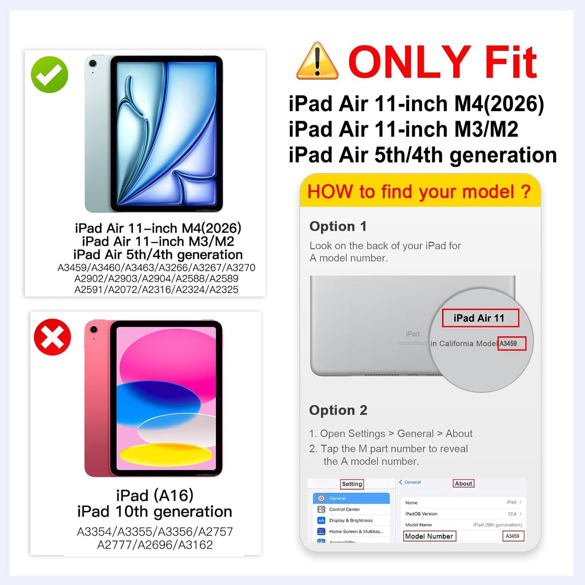 LSPCASA voor iPad Air 11 inch hoes M3/M2 (2025/2024) PU lederen beschermhoes met penhouder standaard tas tablethoes - ShopVlot