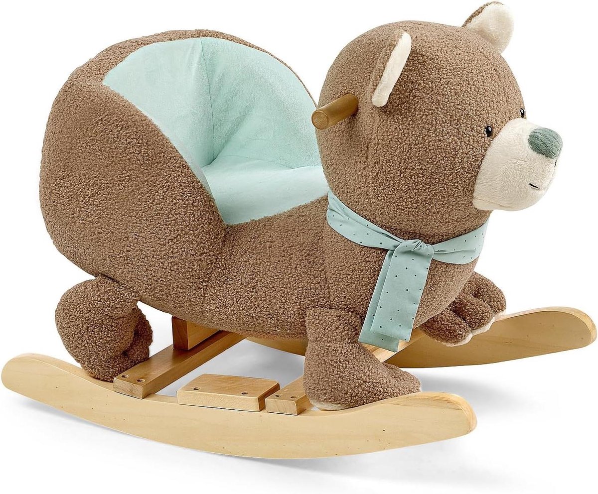 Schommelbeer - Knuffel beer - Kind motoriek - Zachte zitrand - 63 x 35 x 47 cm - Bruin