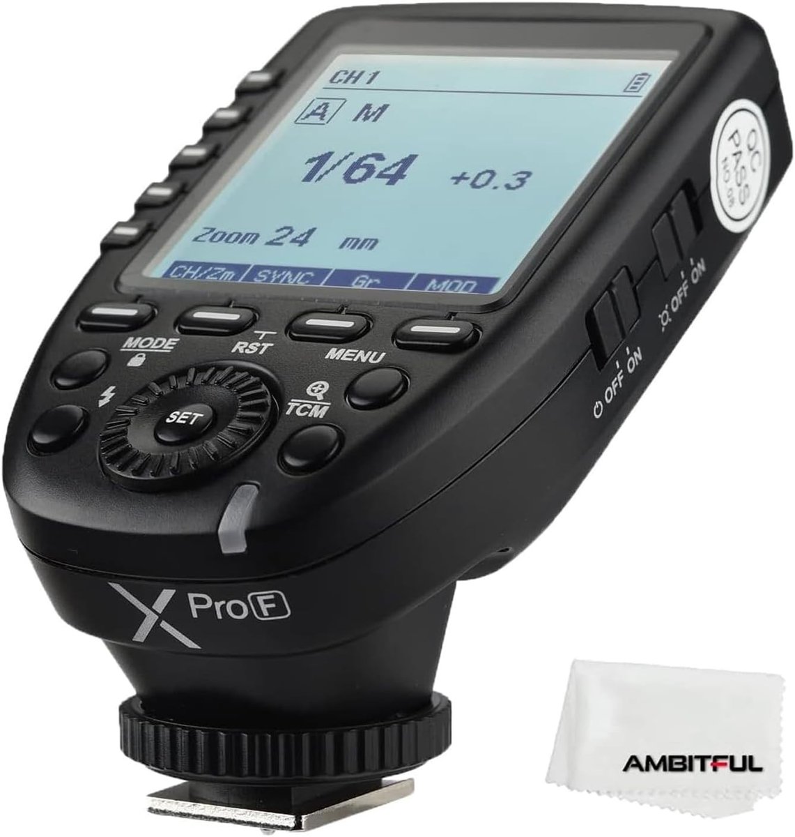 TTL 2.4G Draadloze HSS Flits Trigger voor Fuji Camera's met Handmatige Functie en LCD Scherm, 11 Aangepaste Functies en 5 Groepsknoppen