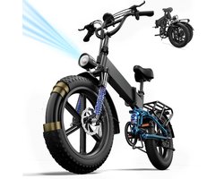 T5 opvouwbare e-bike 20" x 4" fat-banden, 48V 13Ah 80 Nm-motor