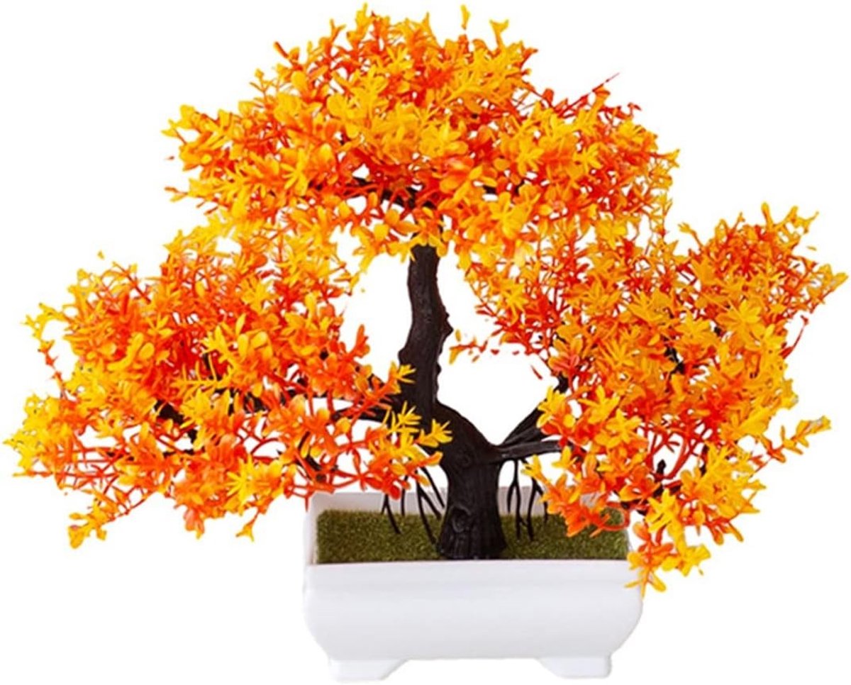 Kunstmatige Bonsai Dennenboom en Ceder - Decoratieve Potplant voor Thuis, Kantoor en Tuin, Perfect voor Interieur en Desk Display