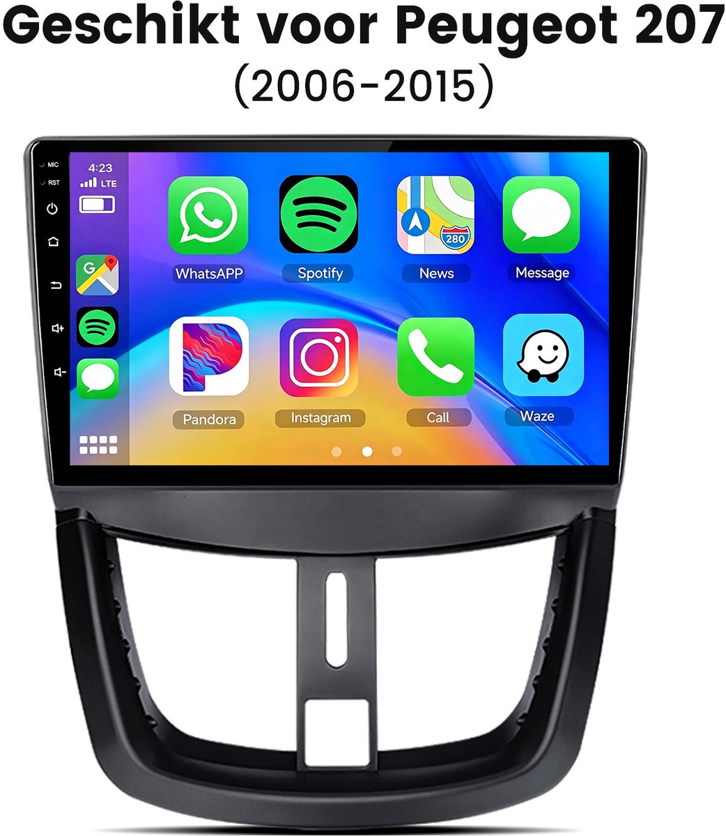 Cestovet Linux Autoradio - Geschikt voor Peugeot 207 2006-2015 -LINUX - Carplay en Android auto - FM RDS USB