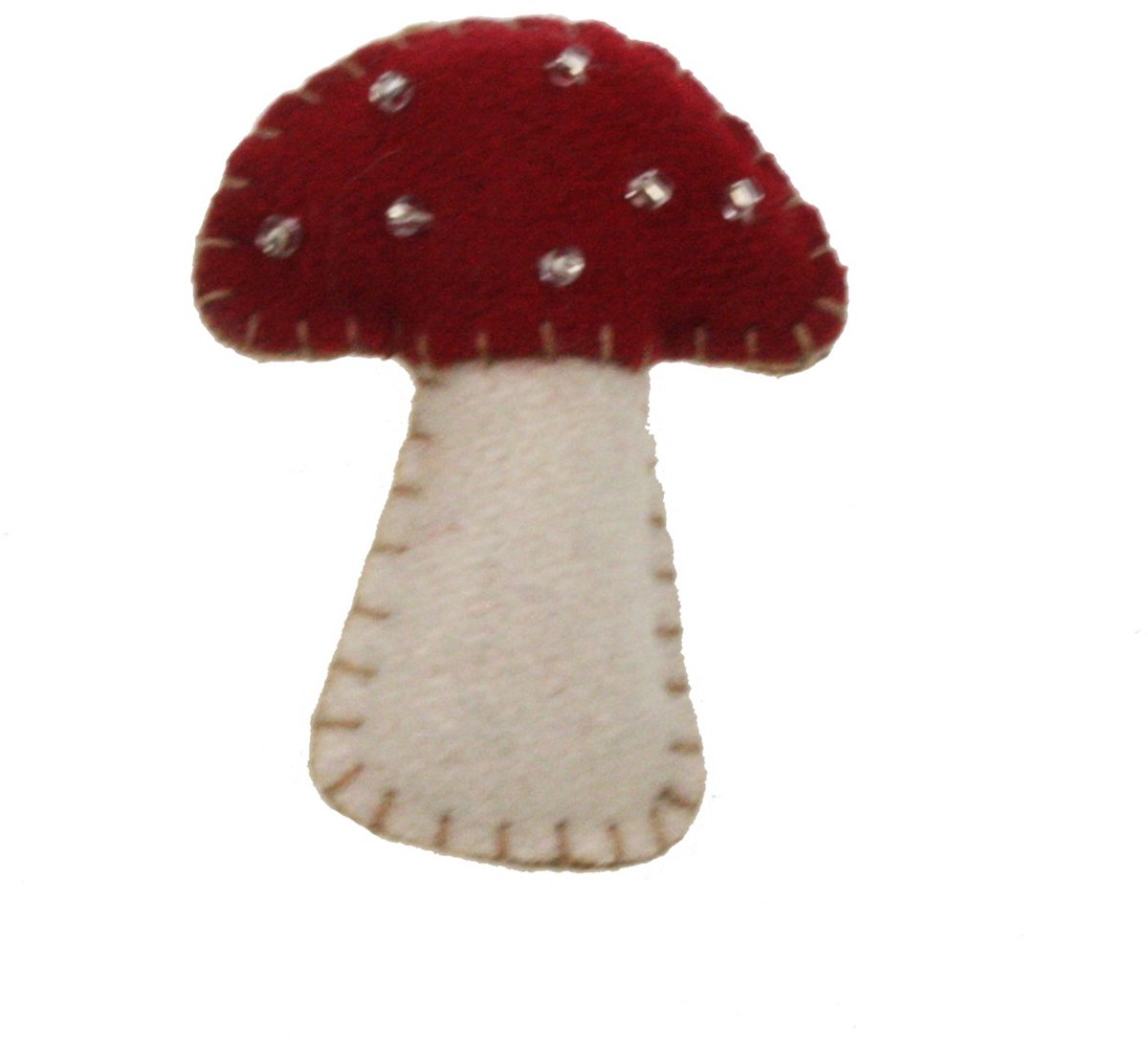 Broche Paddestoel, vilt 4x1x5,5cm