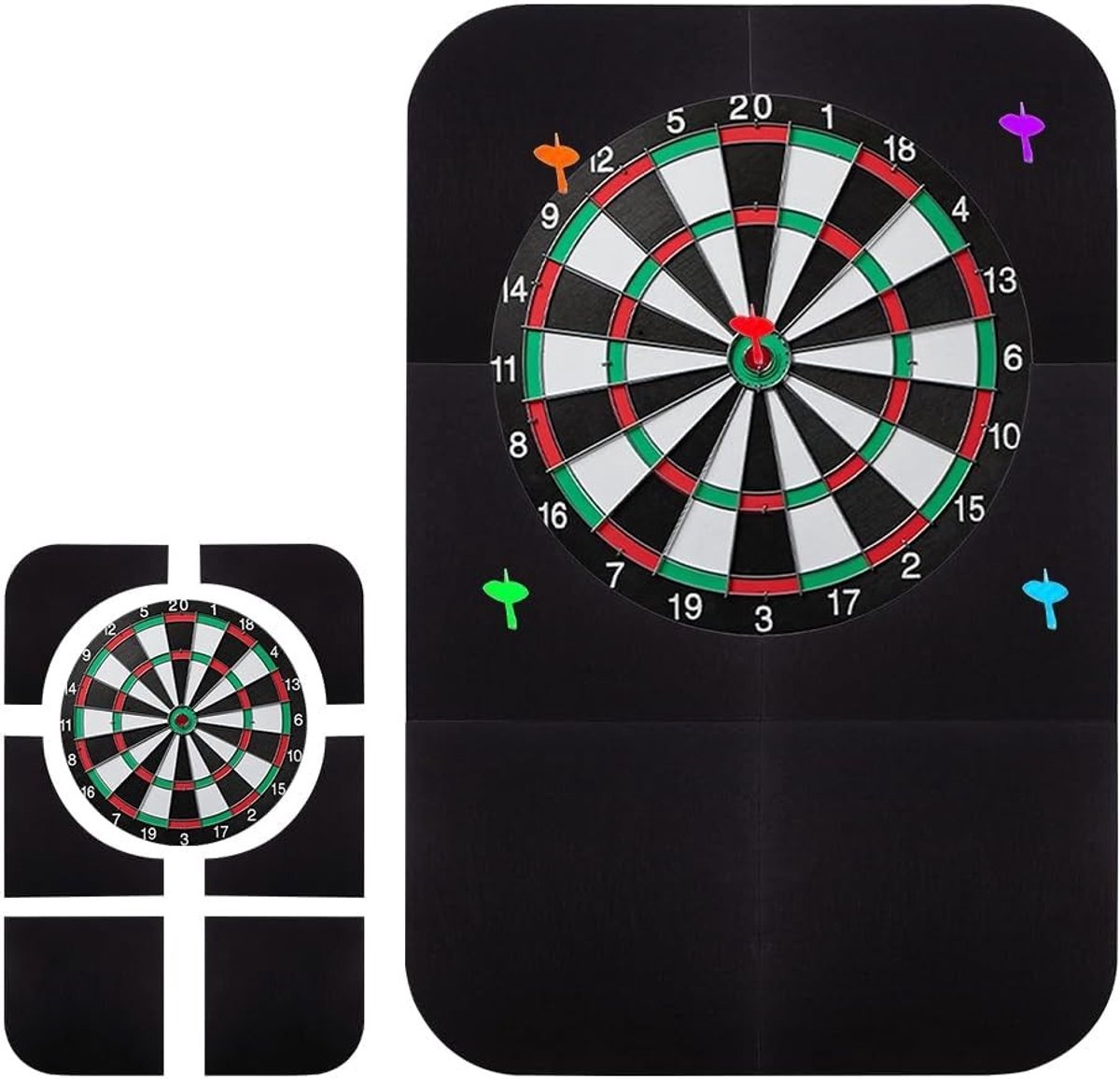 Zelfklevende Wandbeschermer voor Dartbord, Universele Dart Basis voor Wandbescherming (60 x 90 x 1.2 cm) - Ideaal voor Dartsport, Schadepreventie en Interieurdecoratie