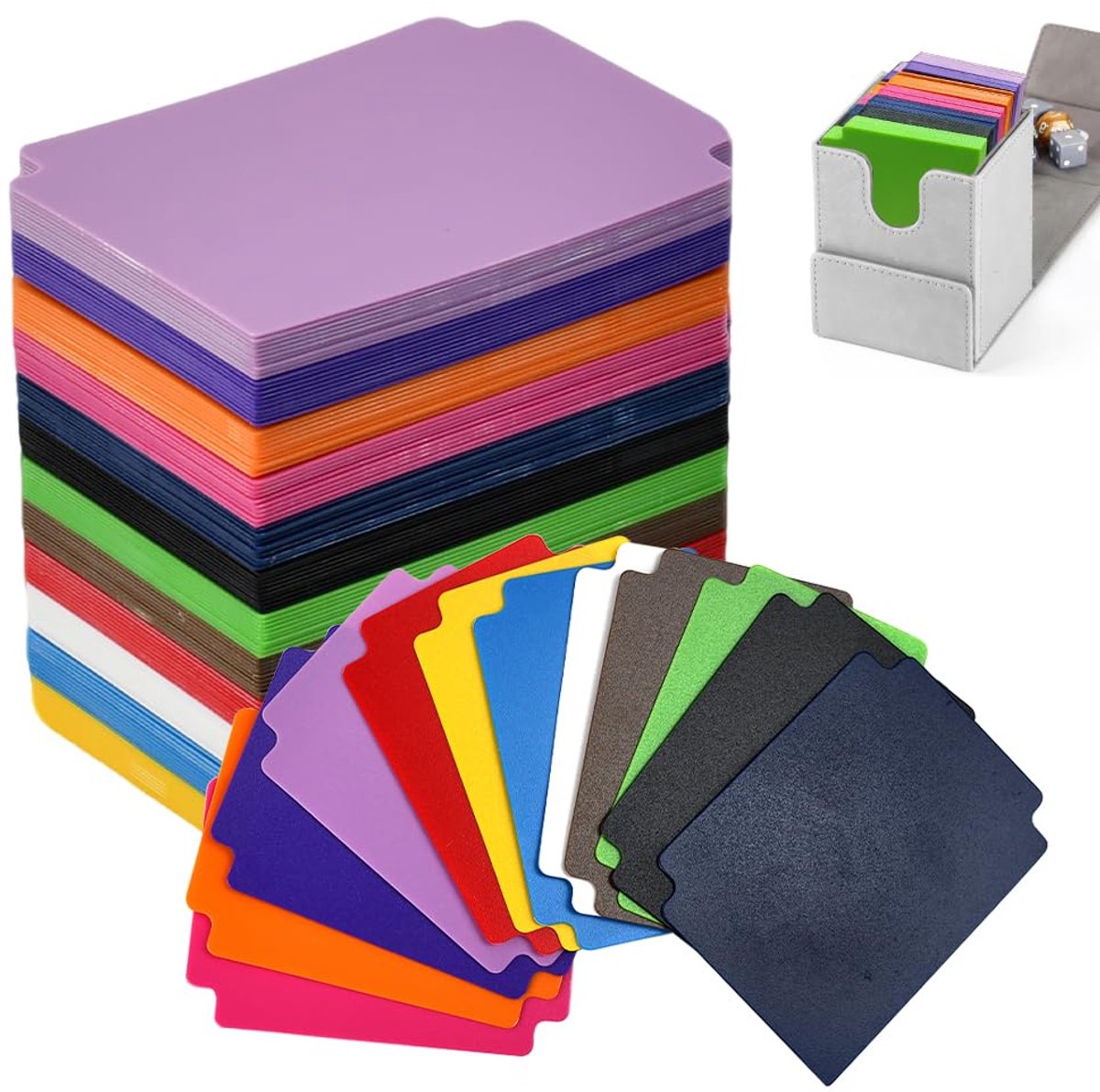 Kaartenvak kaartscheider 120 stuks - 95 x 70 mm - 12 kleuren - ideaal voor spellen en sport - ShopVlot