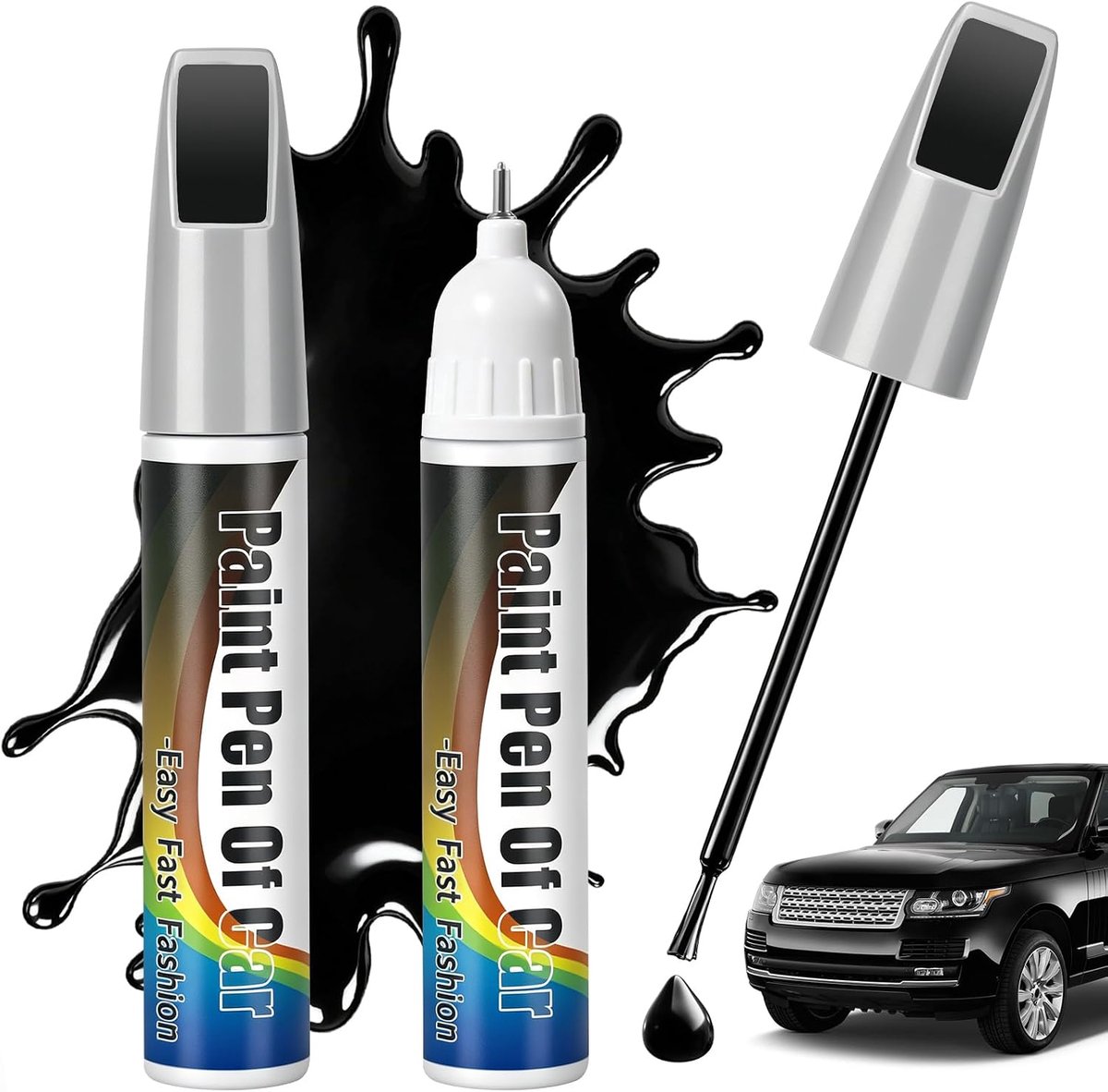 Krasverwijderaar voor Peugeot - 2 stuks - Pearl Black - Herstelt lakschade - Eenvoudig in gebruik - ShopVlot