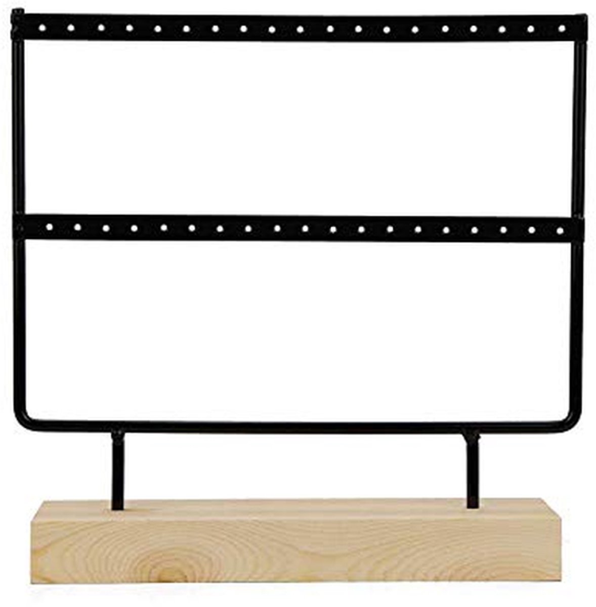 Sieraden Organisator - Juwelen Hanger - Oorbellen Tonen - Dubbele Lagen - 22 cm Hoog - Zwart
