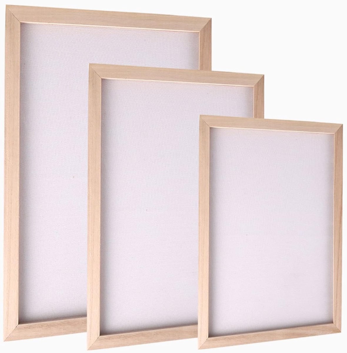 3-delige lijst voor papier maken, zeefdrukmal, houten zeefdrukframe, DIY papier maken en handgeschilderde kunstwerken