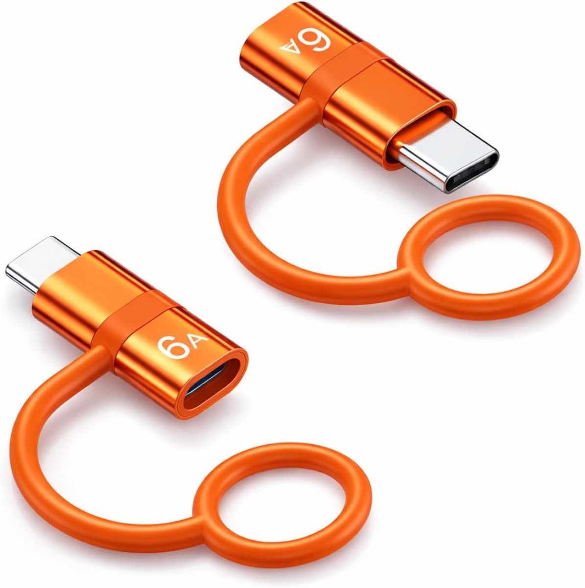 2 Stuks 100W Snellader Adapter Lightning naar USB C, Geschikt voor Mobiele Telefoons en Computers, Gegevensoverdracht en PD 27W Oplader voor iPhone en iPad