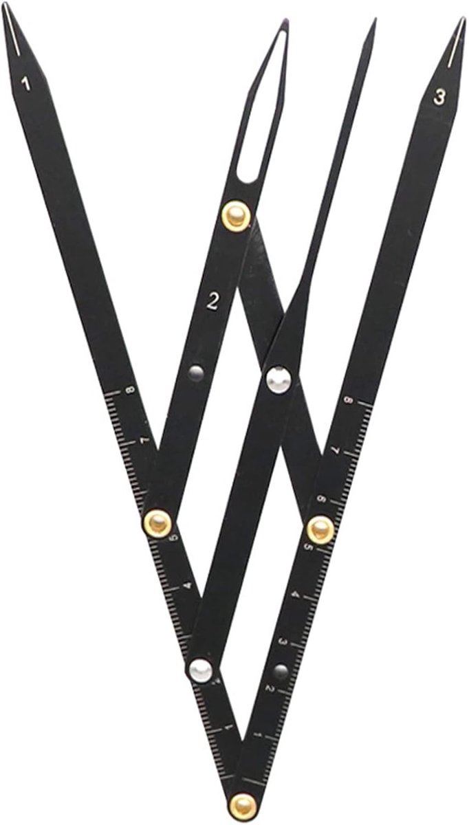 Precisie Oogbrauwliniaal voor Semi-Permanente Oogbrauw Tattoo Positionering - DIY Oogbrauw Tatoeage Hulpmiddel en Meetinstrument
