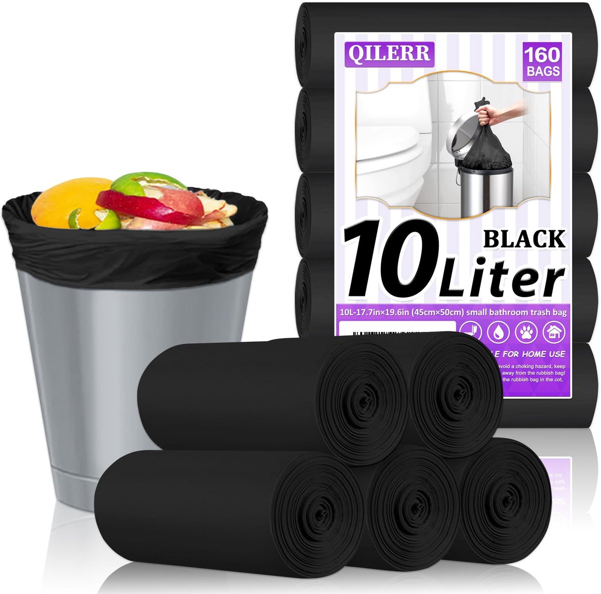 Vuilniszakken 10 liter - extra dikke pedaalbin liners - heavy duty - ideaal voor badkamer en keuken - ShopVlot