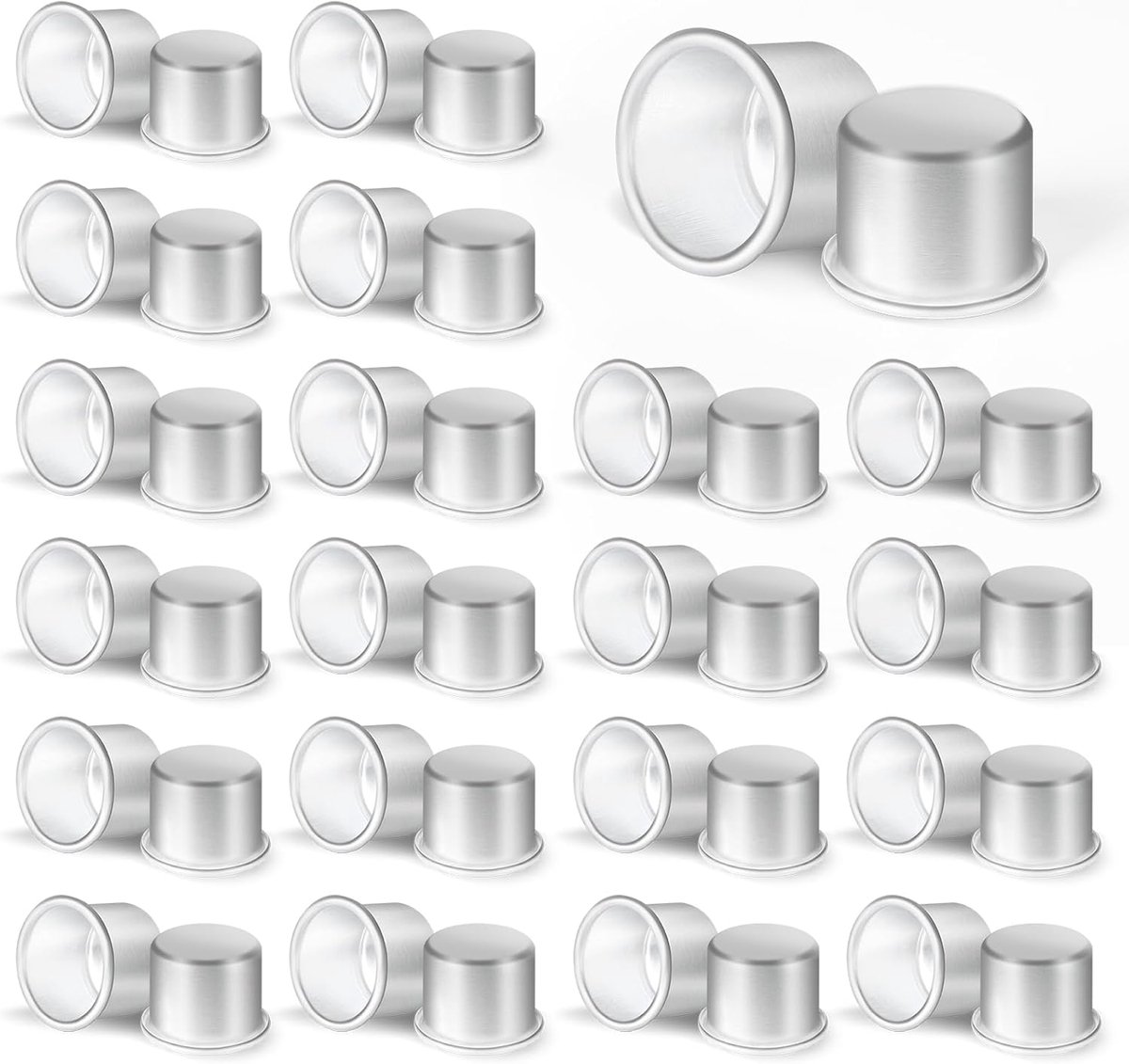 Kaarsenhouders 40 stuks - Metalen zilver - Voor staafkaarsen en theelichtjes - Creëer een sfeervolle ambiance - ShopVlot