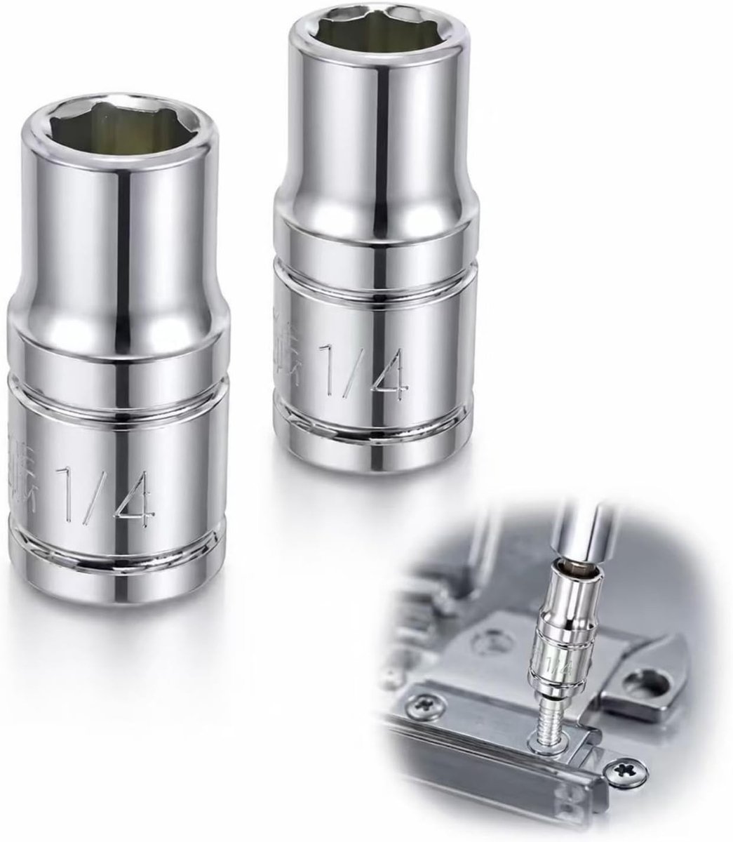 Zeskant Bitadapter 1/4" Aansluiting voor Schroevendraaiers, Geschikt voor Diverse Klussen en Gereedschappen