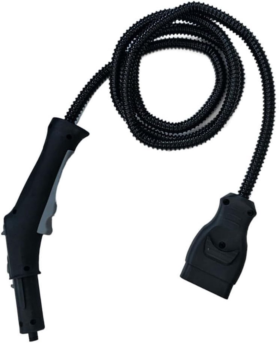 Vervangende aansluiting slang voor stoomreinigers, geschikt voor SG2/2, SG4/4, SC5 en SCS.800C modellen, met handvat en schakelaar, ideaal voor grondige reiniging en accessoires.