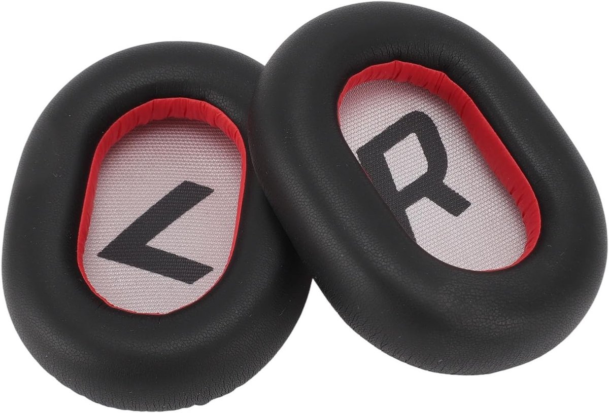 Zachte Oorkussens van Eiwitleer voor Hoofdtelefoons - Comfortabele Vervangende Oorkussens voor Backbeat Pro2 SE en Voyager 8200 UC (Zwart)