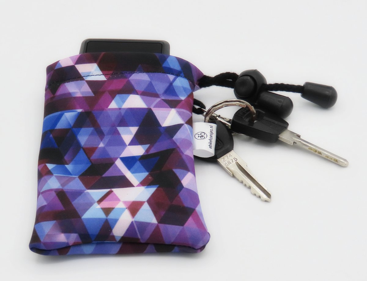 Ebike hoesje S display Driehoekje op paars Kiox 300 shimano 6100 softshell DLX