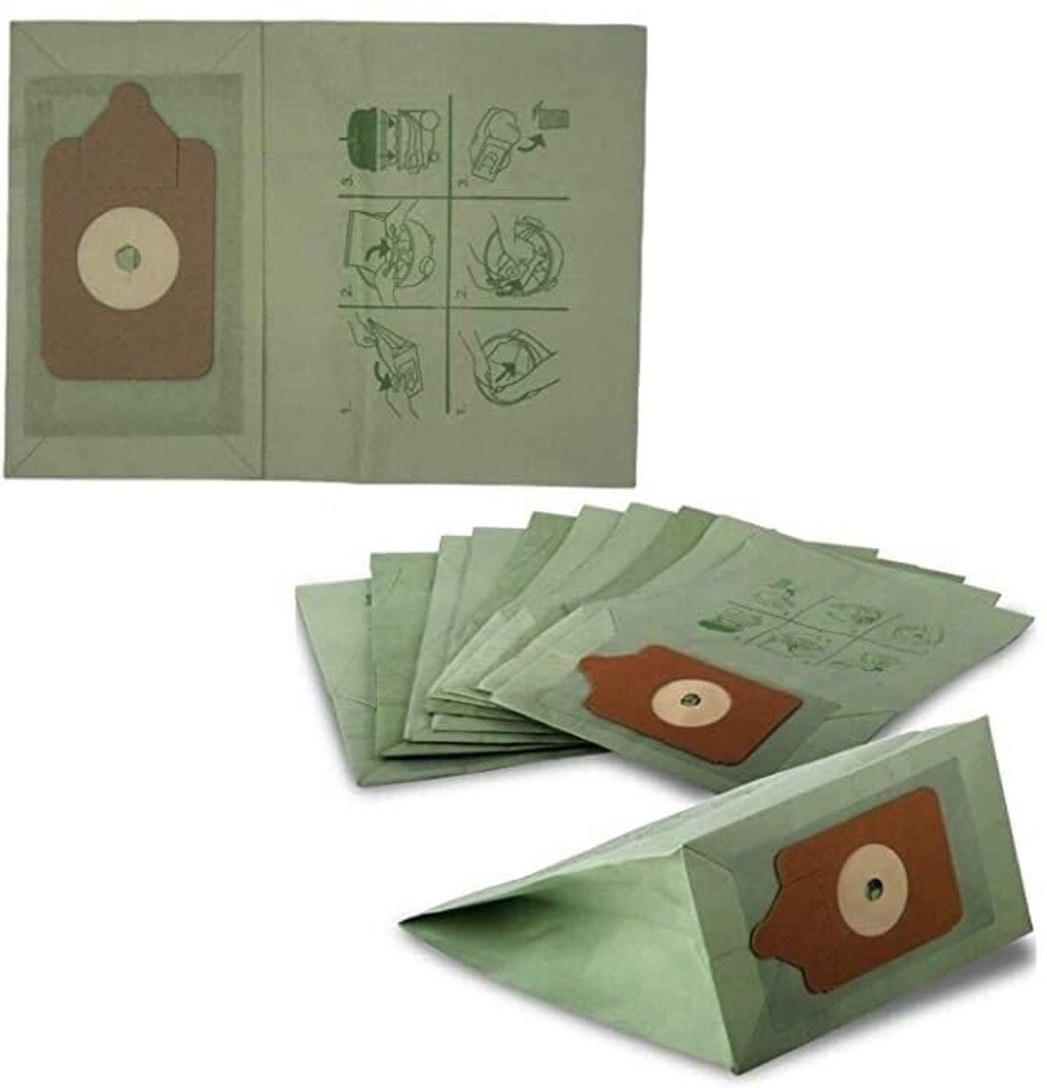 papieren stofzakken 20 stuks - dubbellaags - perfect voor Numatic stofzuigers - optimale stofopvang - ShopVlot