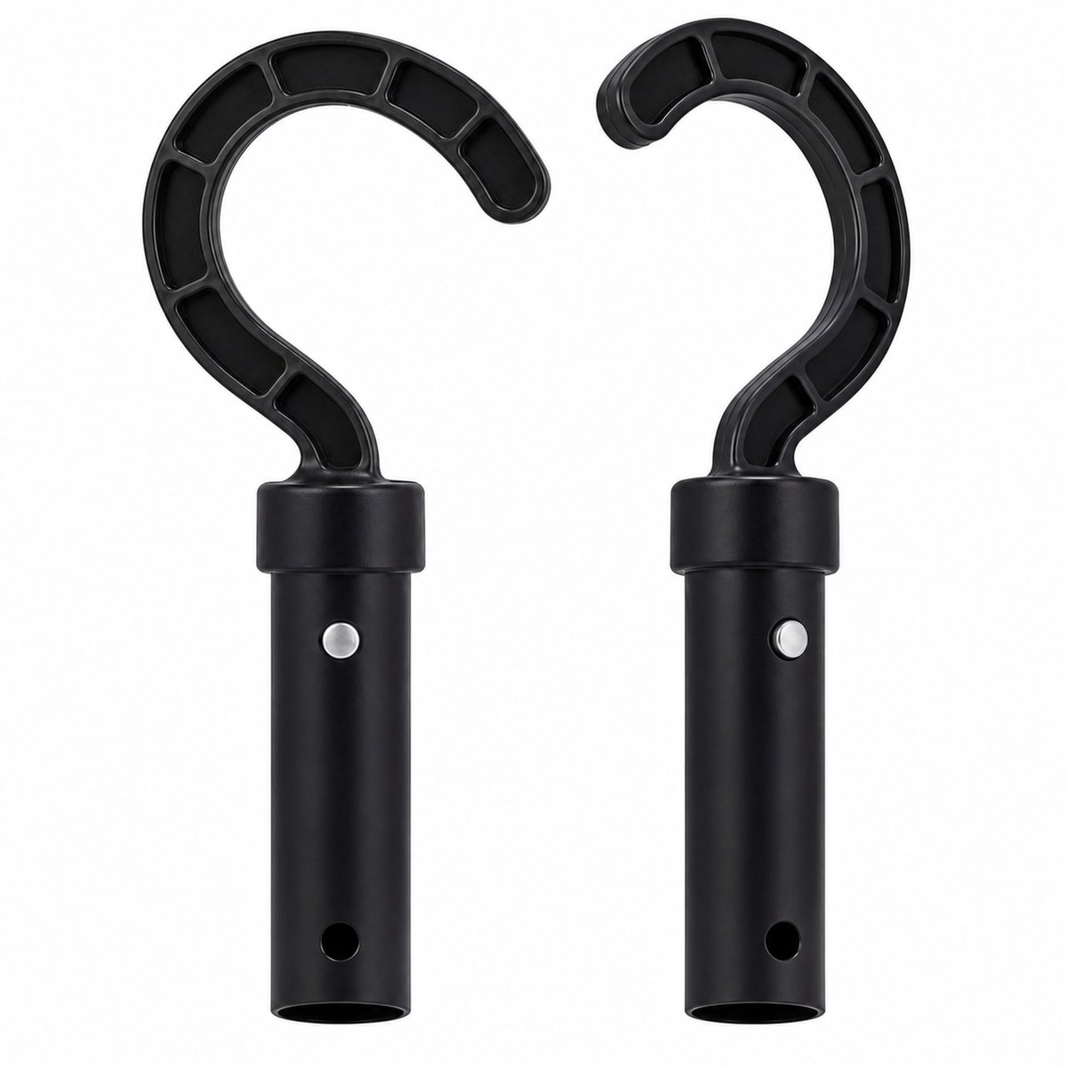 JustValue Haken voor Zwembadrobot - Set van 2 - Geschikt voor Telescopische Stangen Ø 25-32 mm - Zwart