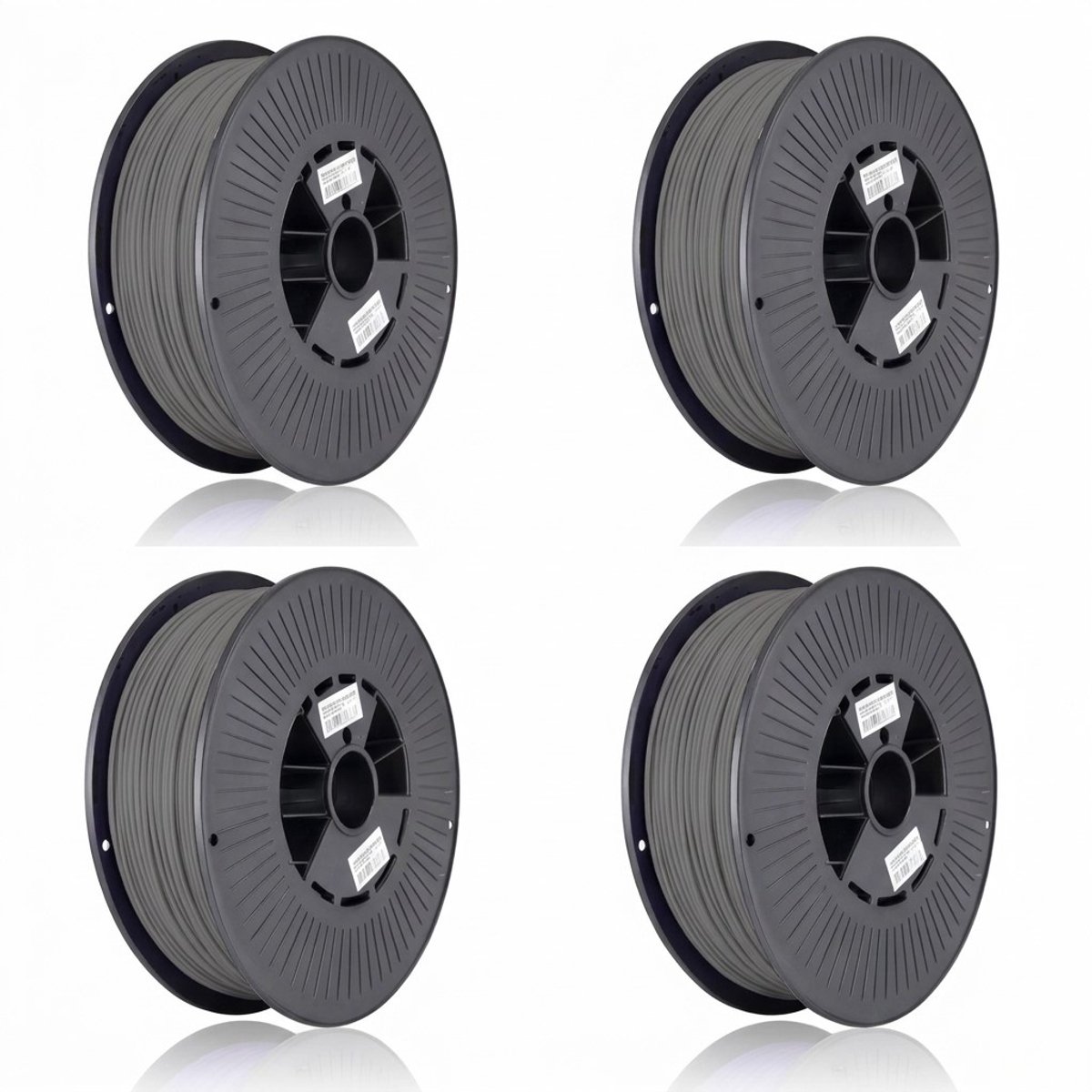Grijs PLA+ 4kg 3D Printer Filament 1.75 mm - Hoge Kwaliteit en Duurzaam - Compatibel met Creality, Bambu Lab, Esun en Andere 3D Printers - Voor 3D Printen van Prototypes, Modellen, Accessoires - voor Professioneel en Thuisgebruik