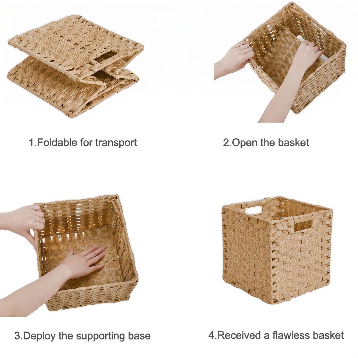 Opbergdozen 28 x 28 x 28 cm - polypropyleen met metalen strips - waterdicht en schimmelwerend - ideaal voor speelgoed - ShopVlot
