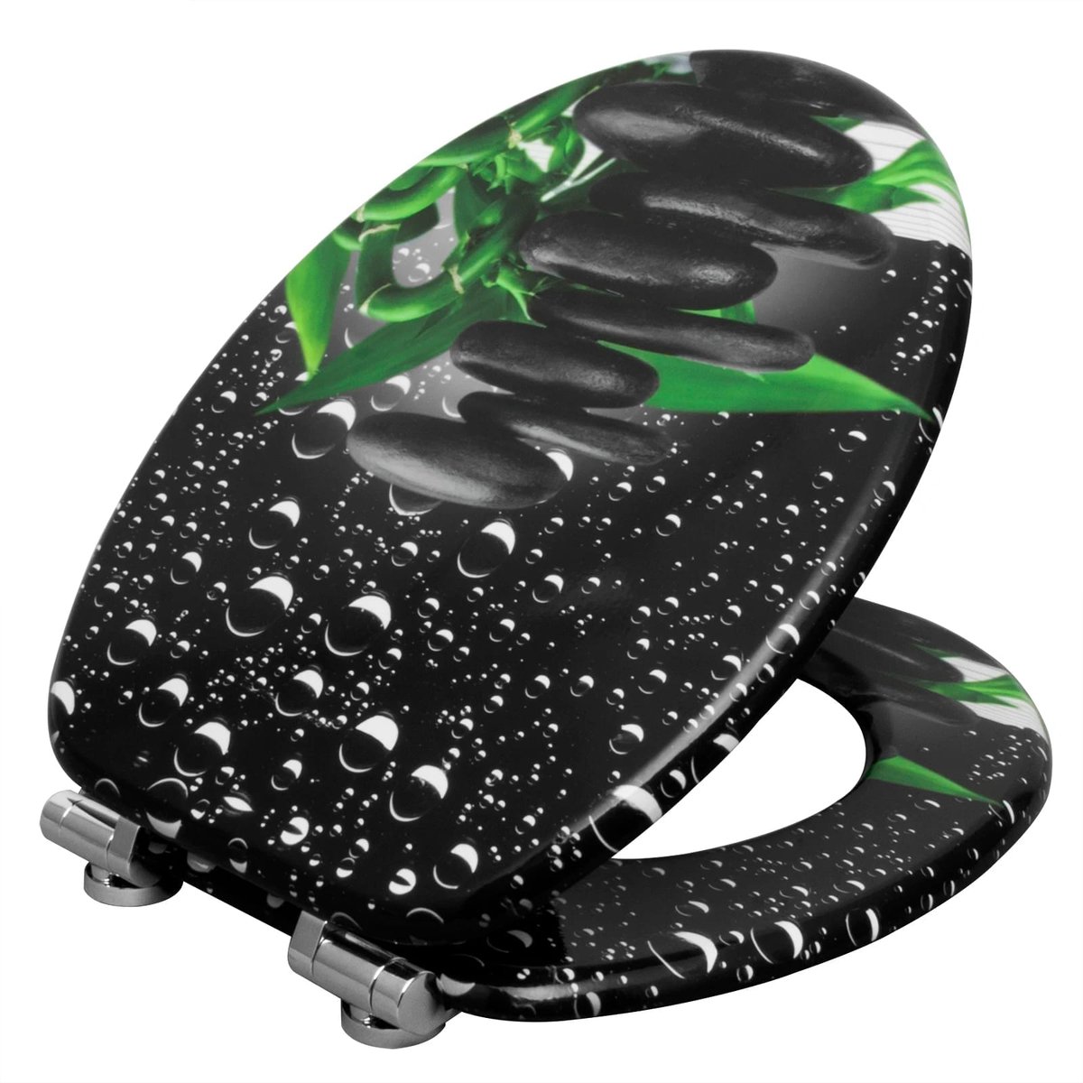 Toiletbril met Print - Balans - Soft-close sluiting, Stille werking, Antibacterieel - O-vorm