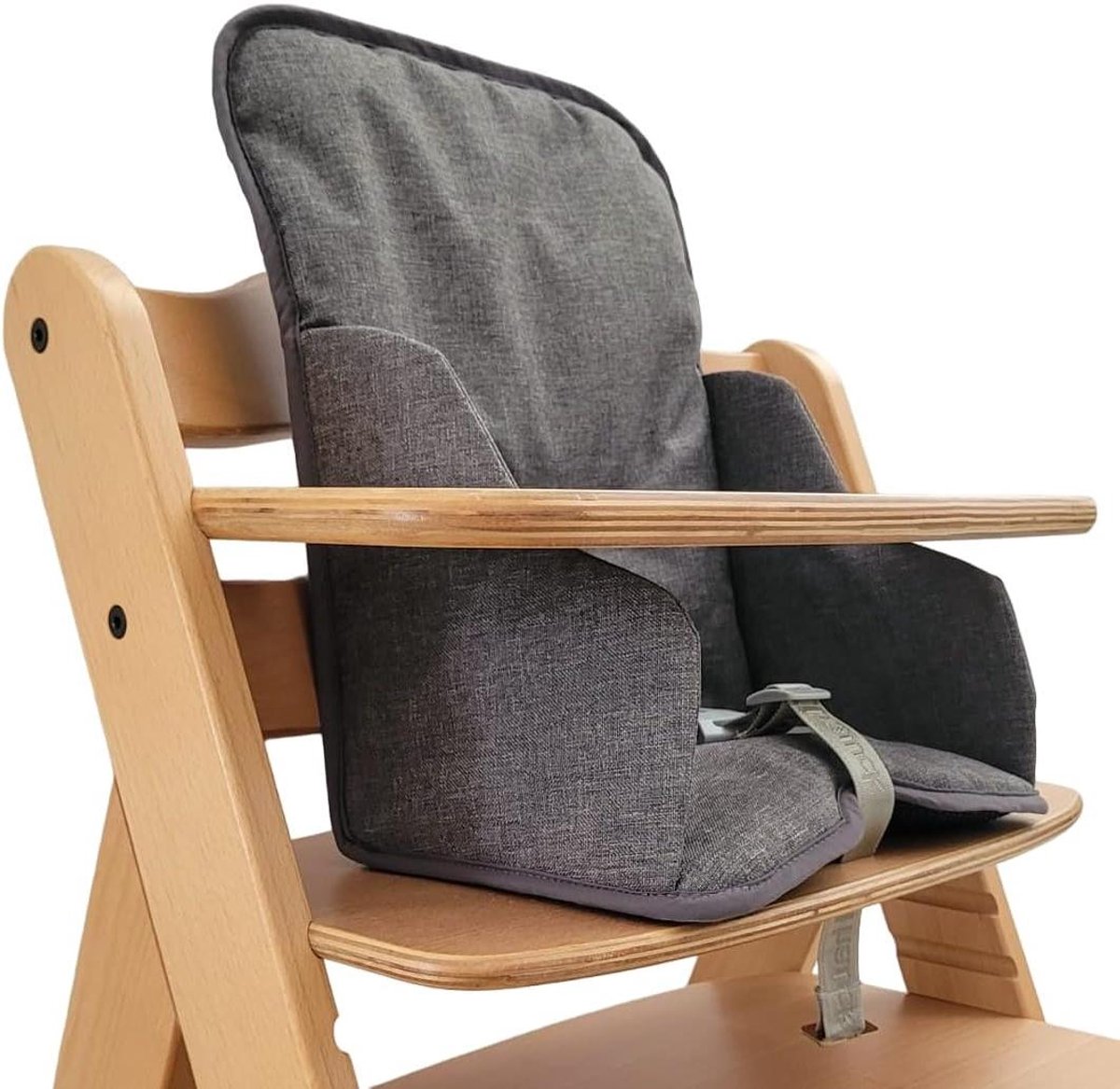 Stoelverkleiner Hoge Stoel - Universele Zitting - Comfortabel Zitten - Wasbaar op 30 Graden - 39x33x12 cm - Grijs