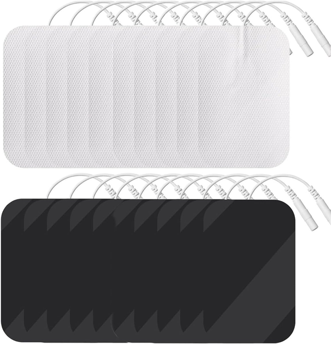 Herbruikbare Adhesieve Elektroden Pads 6 x 9 cm voor TENS en EMS Apparaten - 10 Stuks met Niet-Irriterende Hydrogel