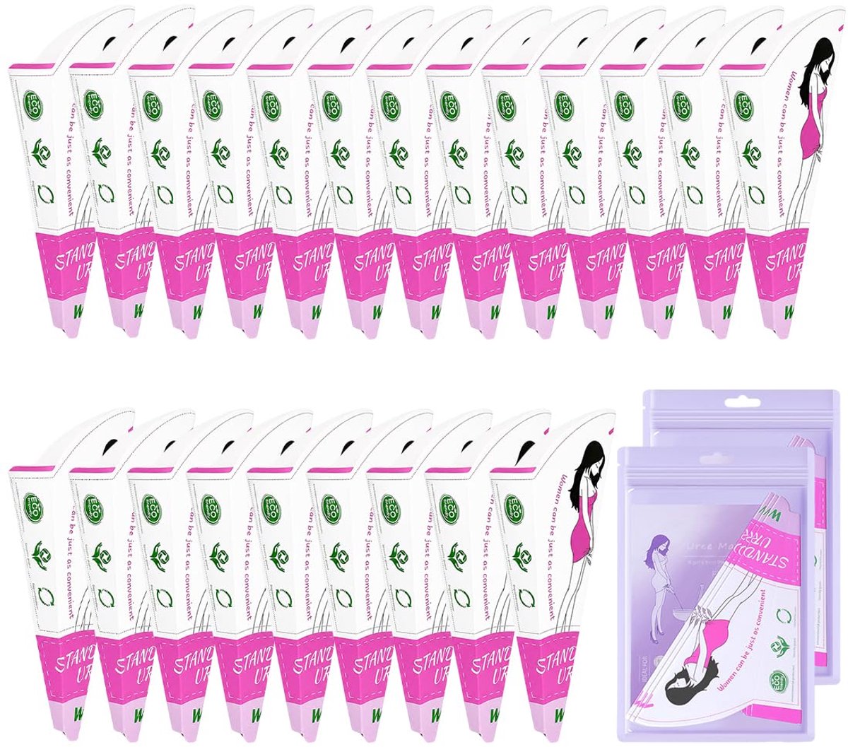 Papieren Urinoirs voor Vrouwen - Wegwerpurinoirs - Roze Zak - Ideaal voor Reisgebruik - ShopVlot