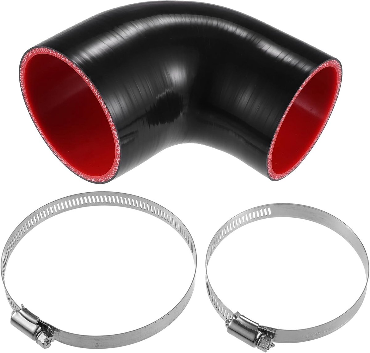 Set van 76 mm tot 89 mm 90° boogkoppeling voor siliconen slangen, ideaal voor leidingen en waterafvoer