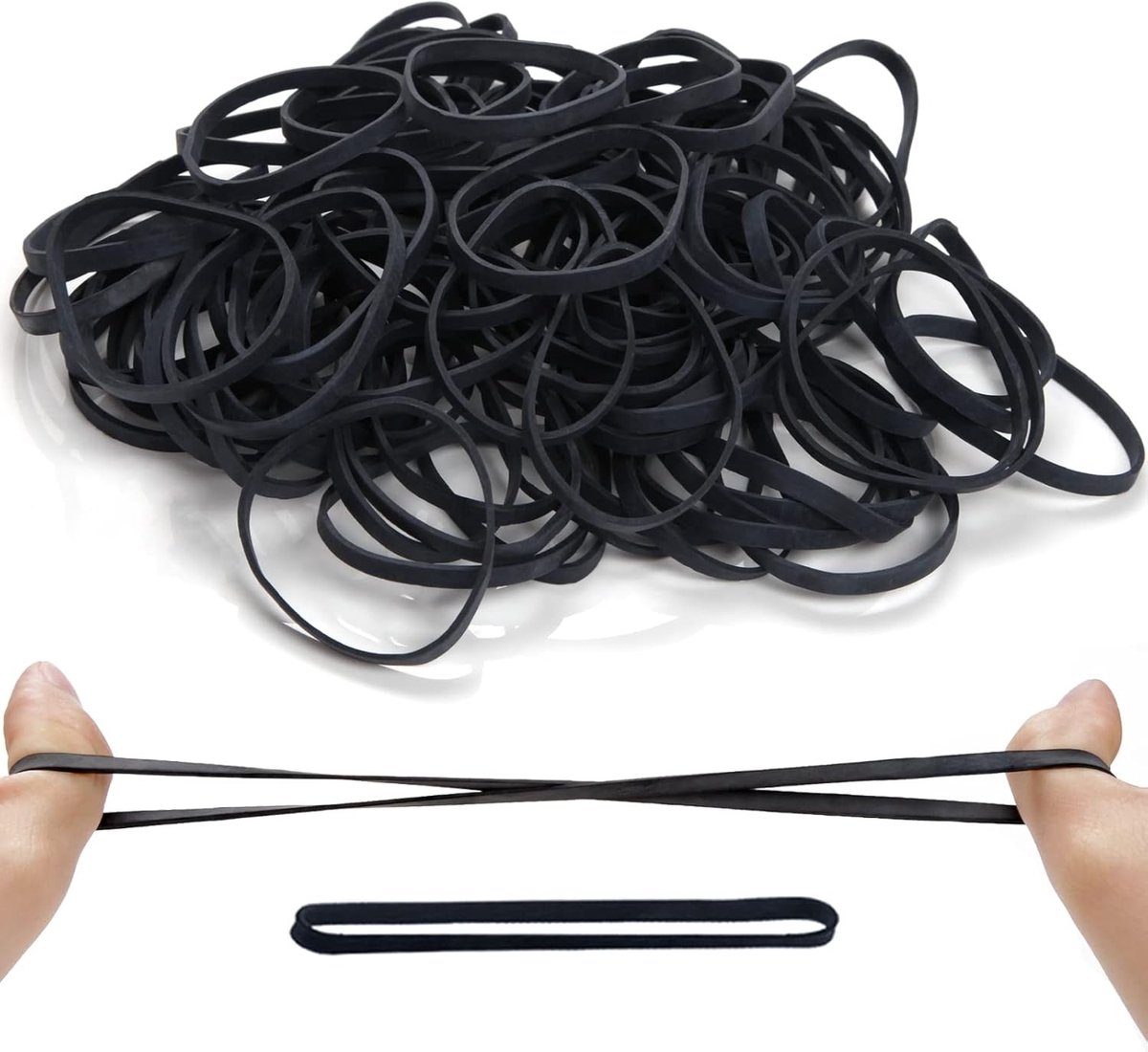 Natuurlijke Rubber Bands 100 Stuks 100 x 5 mm - Elastische Bands voor Thuis, School en Kantoor