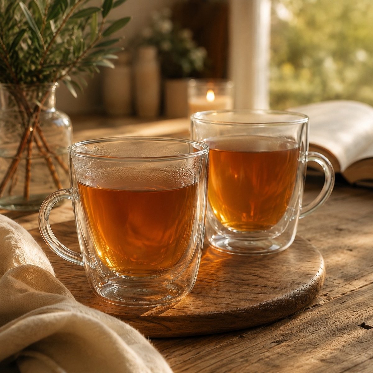 Dubbelwandige Theeglazen 2 Stuks - Luxe Theekopjes met Oor Set - Warm- en Koudhoudend - Thermoglazen met Handvat 285 ml - Lichtgewicht Borosilicaatglas - Dubbelwandige Thermische Glazen - voor Thee, Koffie & Cappuccino - Tea Glass Set - SilverCrest — cadeau in Koken & Dineren - foto 4