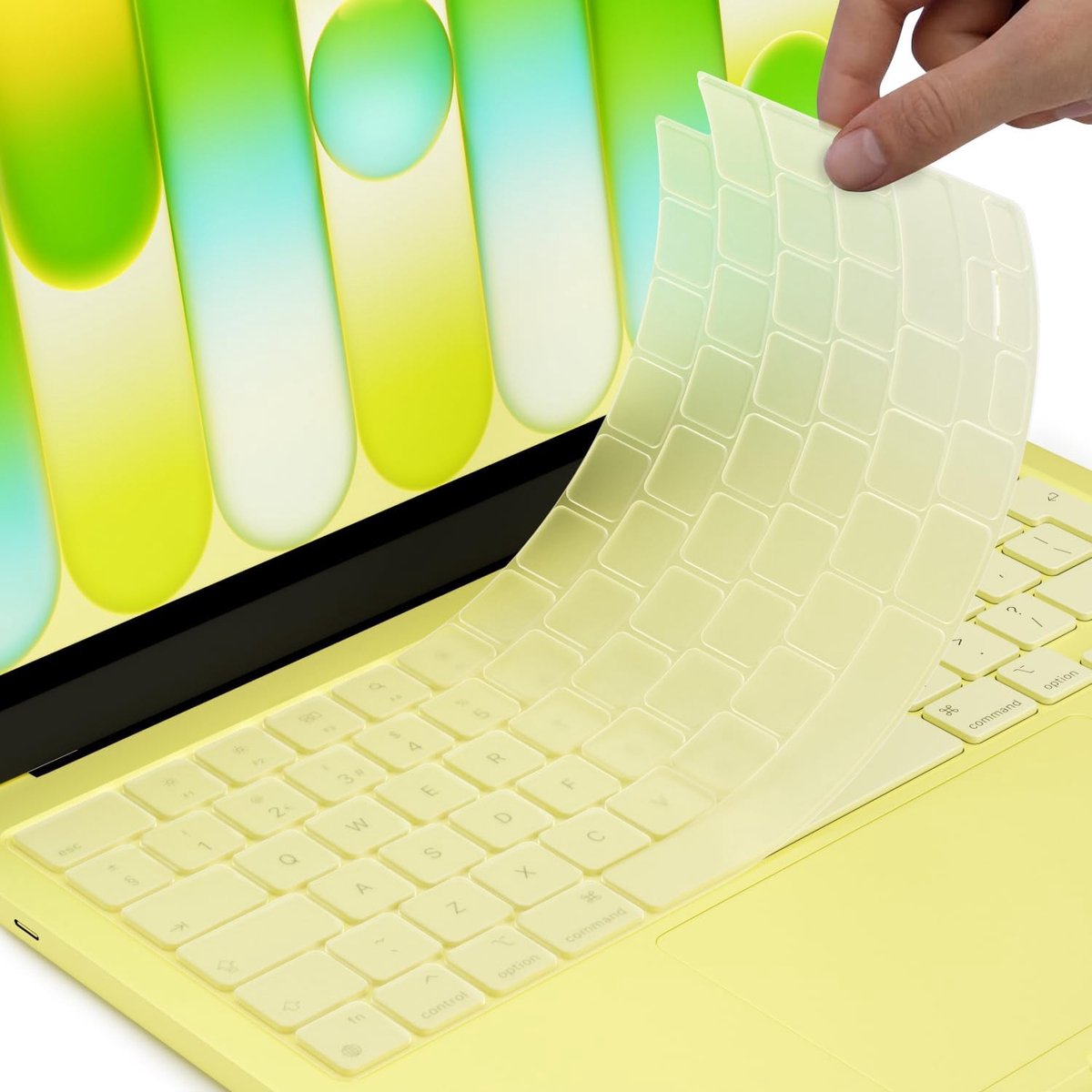Siliconen toetsenbord cover skin - geel - perfect passend - bescherming tegen vuil en krassen - ShopVlot