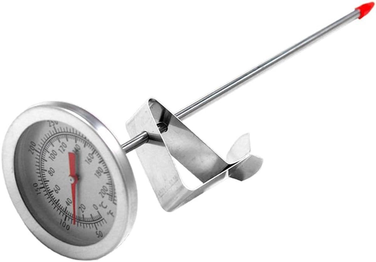 Frituurthermometer - Roestvrij Staal - 20 cm - Wijzerplaatthermometer voor Koken en Frituren