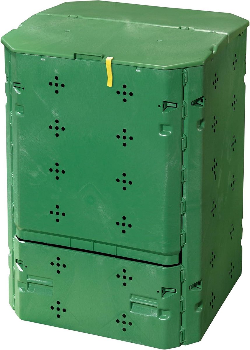 Compostbak - Afvalbak Tuin - Organisch Afval Verwerken - Actief Ventilatiesysteem - 600 Liter - Groen